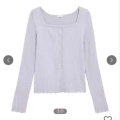 パープル カーディガン