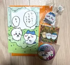 ちいかわ 梅田ノベルティ ステッカー 缶バッジ クリップ