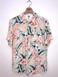 STUSSY フラワープリント アロハシャツ M