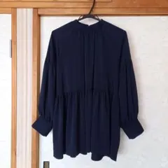 nano universe ナノユニバース ティアードブラウス スタンドカラー