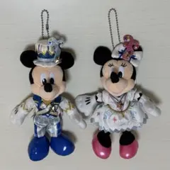 東京ディズニーシー20周年　　　　　　　ミッキーマウス＆ミニー ぬいぐるみバッジ