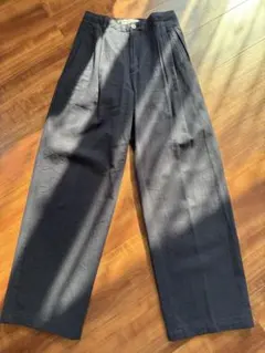 UNIQLOイネスのタックワイドパンツブルー58一度のみ使用