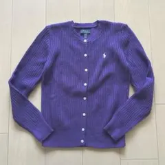 美品　ラルフローレンキッズ　150cm カーディガン　パープル