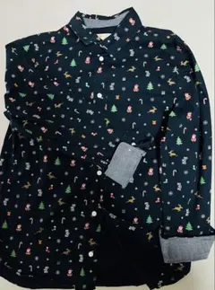 H&M L.O.G.G. クリスマス柄長袖シャツ US 12-13Y