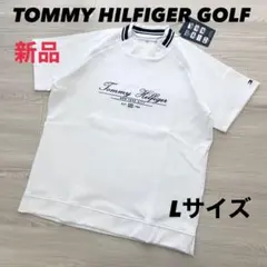 新品　トミーヒルフィガーゴルフ　モックネック　半袖シャツ　カットソー　ホワイト