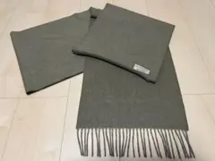 BURBERRY　バーバリー　マフラー　カシミア100%　未使用に近い　カーキ系