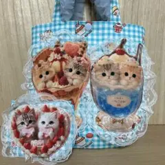 ころりんトート＆ポーチ☆コヤンイサムチョン☆パフェねこちゃんズ☆ケーキねこちゃんのサムネイル