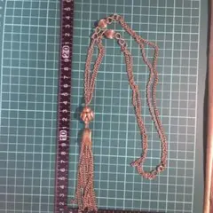 ヴィンテージ】豪華 ラインストーン フリンジ タッセル ネックレス 