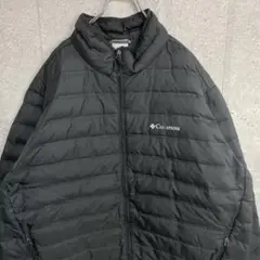 コロンビア　ブラック　ライトダウンジャケット　ブルゾン　ビックサイズ　2XL