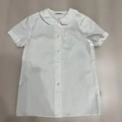 familiar 襟付きホワイト半袖シャツ　お受験　120