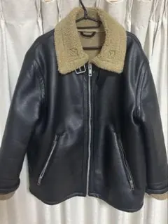 h&m レザー ムートン ジャケット
