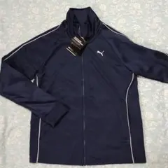 新品 レディース M プーマPUMA 吸水速乾ジャージジップジャケット紺
