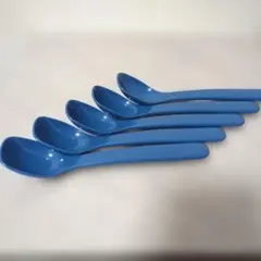 ブルー/スープスプーン/新品未使用/5本セット