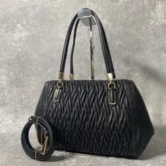 美品　COACH コーチ マディソン ギャザード レザー 2WAY ハンドバッグ