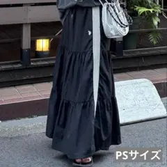【U.S. POLO ASSN. 】ティアードスカート ブラック PSのサムネイル