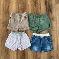女の子　ショートパンツ　半ズボン　4点セット　120〜130cm