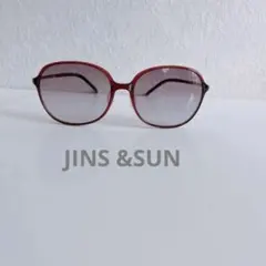 JINS & SUN サングラス カラーレンズ ボストン レディース
