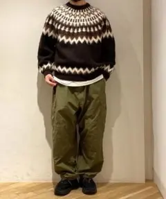 BEAMS ビームス　シャギー ノルディック ニット(L)