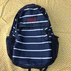 Coleman ネイビーと白のストライプ リュックサック