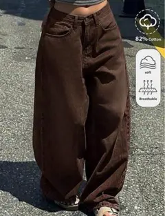 ブラウン デニムパンツ　10Y 試着のみのサムネイル