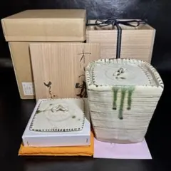 川瀬満之 色絵菱文水指 共箱 茶道具 - メルカリ