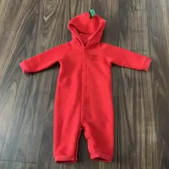 【美品】コムサイズム フード付き りんご柄カバーオール