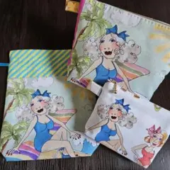 【ハンドメイド】【3個セット】ロラライハリス Wanna Beach①