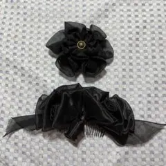 リボンバレッタ、髪飾りのセット