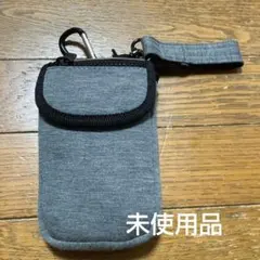 新品　外付けミニポーチ カラビナ付き　グレー