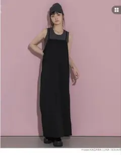 coca ラインキャミワンピース ブラック