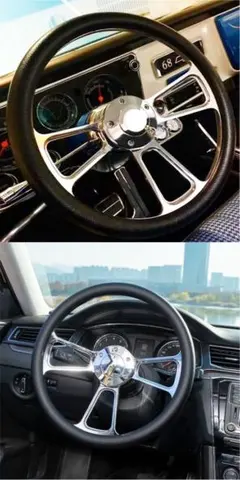 ダンシングスター ビレットステアリング 36パイ レザー 希少 レア 当時物 ダンシングスター ビレットステアリング 36パイ レザー 希少 レア 当時