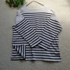 【LOWRYS FARM】ボーダー コットン カットソー Ｆサイズ 美品