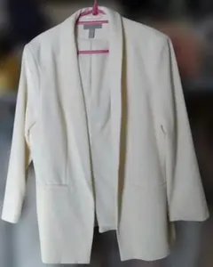 ホワイトテーラードジャケット 五分袖