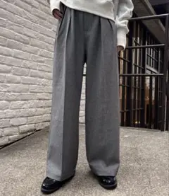 CIAOPANIC TYPY ウールライクスラックスイージーパンツ　グレー