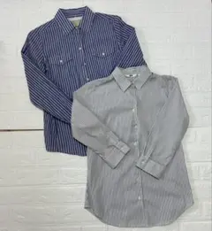 UNIQLO & BANANA REPUBLIC ストライプシャツ 2枚セットのサムネイル