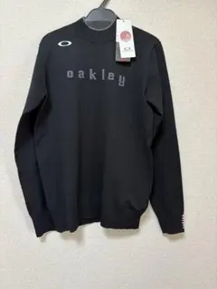 美品】オークリー スカル モックネック ニット セーター ブラック M