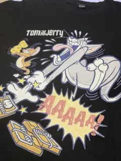 【公式グッズ】トムとジェリー展 Tシャツ L 黒 ブラック 男 女のサムネイル