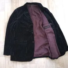 メンズビギ　テーラードジャケット　ベロア　ストライプ RadmesS