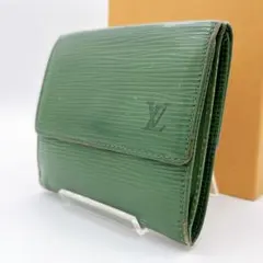 ルイヴィトン　エピ　ポルトモネビエ　カルト　クレディ　Wホック　三つ折り財布　緑のサムネイル