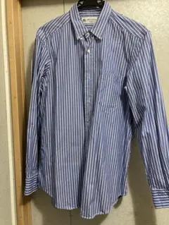 THOMAS MASON FAIRFAX長袖シャツ 17/43ブルー/ストライプ