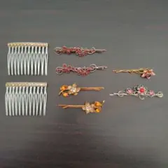 ★値下げしました★ヘアアクセサリー コーム型＆ヘアピン 8個セット