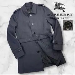 極美品 BURBERRY BLACK LABEL デニム調 トレンチコート M