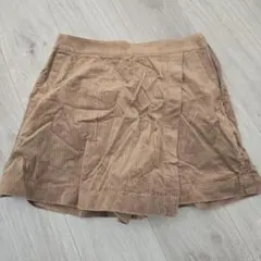 UNIQLO コーデュロイ ラップキュロット ブラウン L