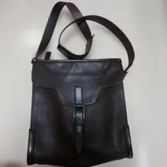 BALLY ダークブラウン レザー ショルダーバッグのサムネイル