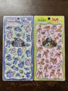 【正規品】ディズニー スティッチ バンビ　プチドロップステッカー