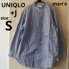 UNIQLO +J 長袖シャツ S ストライプ　スタンドカラー　ワイシャツ