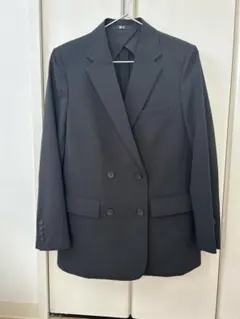 UNIQLO ユニクロ 感動ダブルジャケットリラックスフィット 黒 S