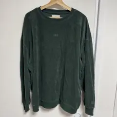ウィンダンシー トレーナー 長袖 スタッズ ウォッシュ加工 ブラック XL 