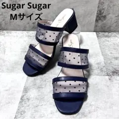 【Sugar Sugar】 Mサイズ サンダル ネイビー ドット柄 レースのサムネイル