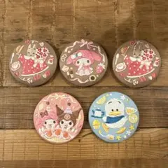 サンリオキャラクター刺繍缶バッチ5個セット